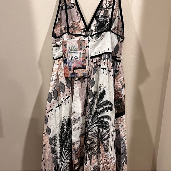 Isla & White bohemian resort maxi dress nwt Ophelie Dress Galerie Blanc wedding - Picture 10 of 12